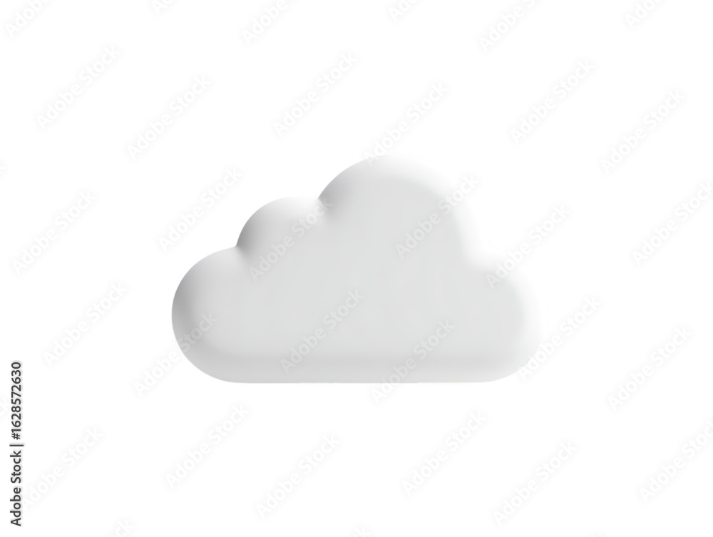Poster minimalist white cloud shape isolated on black background symbolizing cloud computing and weather fo