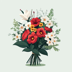 Funeral bouquet on cemetery, grief concept