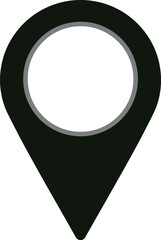 A simple black location pin icon, Vector