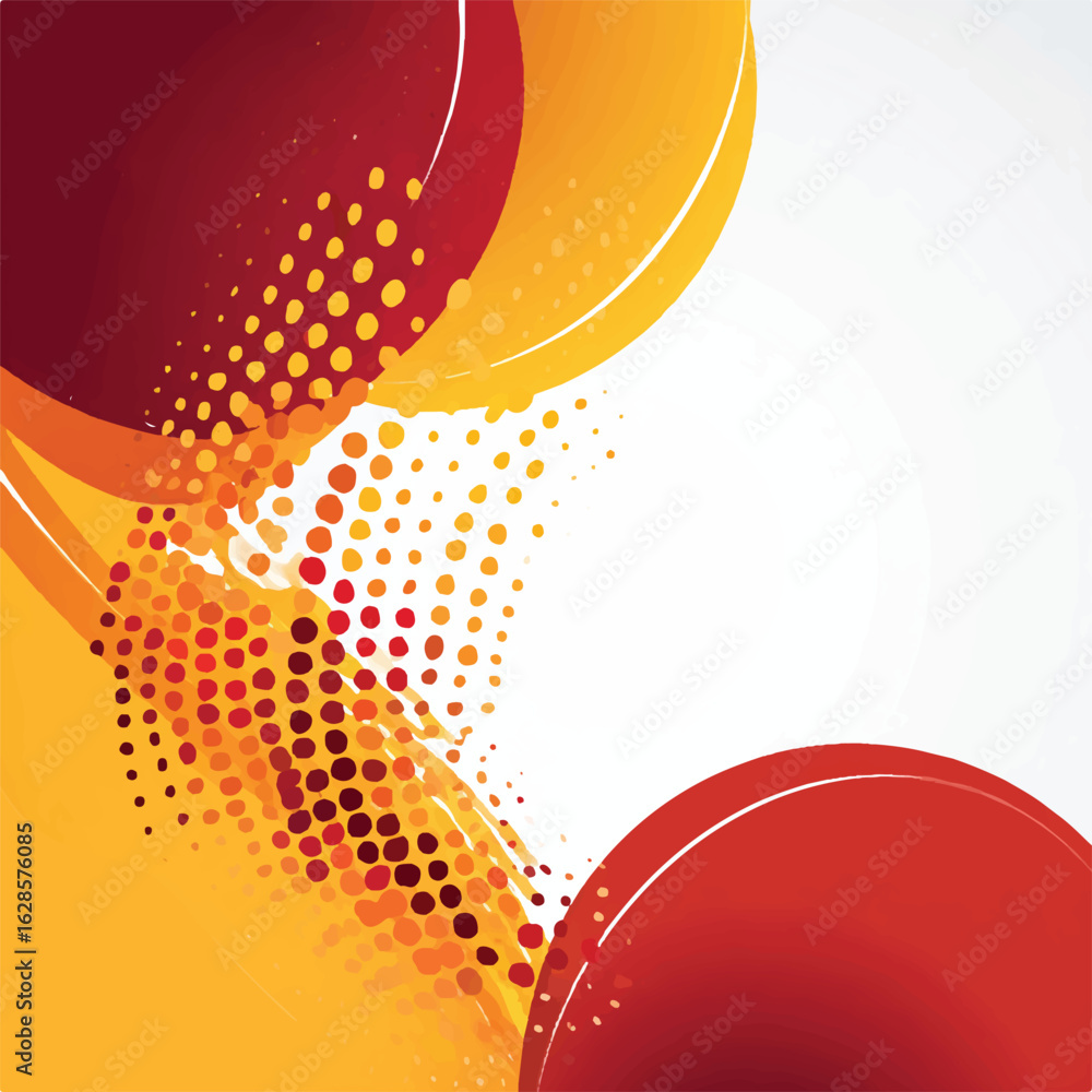 Poster abstract background design with vibrant circles and dot patterns for modern presentations and creati