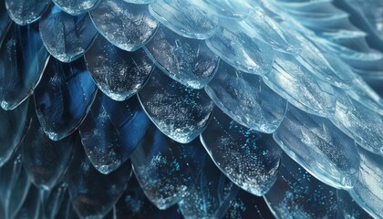 Dragon scale ice texture material. Frosty spines of lizard skin. Ancient feathers were made.
