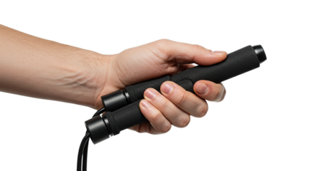 Jump rope in hand for fitness training cardio workout exercise equipment skipping rope for gym and home use
