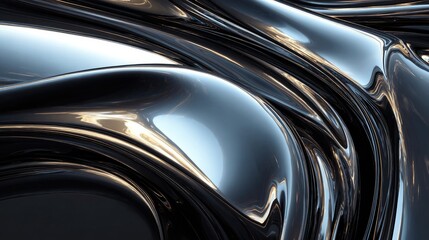 Abstract metallic liquid flow