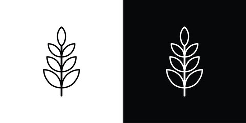 Wheat grain icon vector illustration sign symbol. linear design