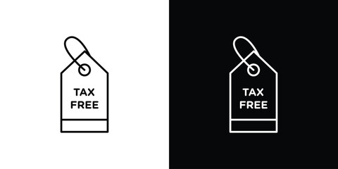 Tax free icon vector illustration sign symbol. linear design