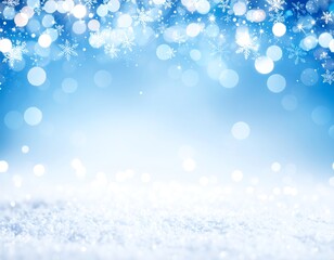 Winter wonderland bokeh background