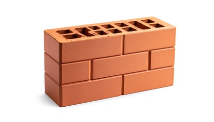 Red brick construction block