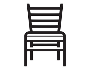 Sleek dining room chair icon in elegant vector