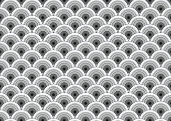 vector background of black and white japanese wave pattern