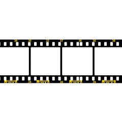 Fototapeta premium Film strip on transparent background isolated transparent background