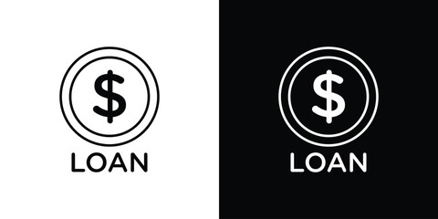 loan icon vector illustration sign symbol. linear design