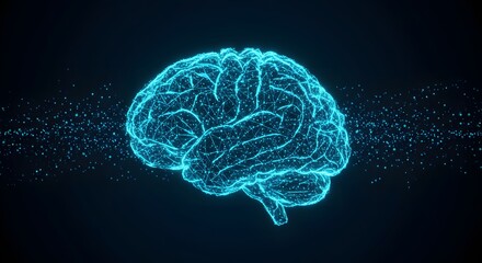 Fototapeta premium Digital Brain A Futuristic Illustration of Intelligence, Technology, and Neural Networks