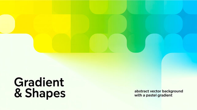 Colorful gradient background with evenly spaced rounded rectangles arranged neatly in a symmetrical grid pattern
