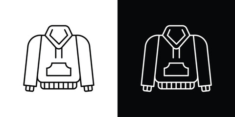 Hoodie jacket icon vector illustration sign symbol. linear design