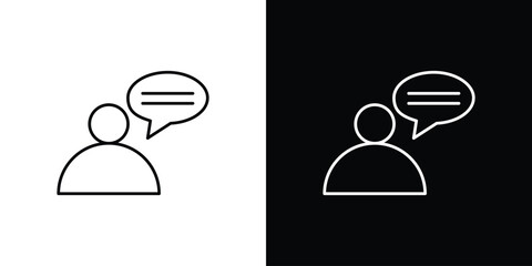 Expert opinion icon vector illustration sign symbol. linear design