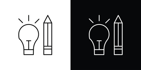 Creativity icon vector illustration sign symbol. linear design