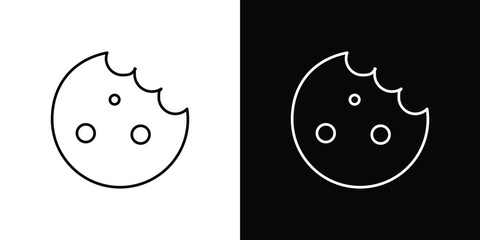 Cookie icon vector illustration sign symbol. linear design