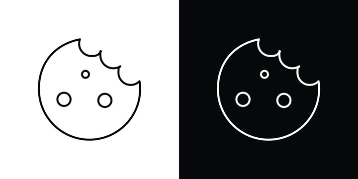 Cookie icon vector illustration sign symbol. linear design