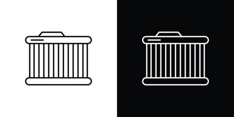 car radiator icon vector illustration sign symbol. linear design