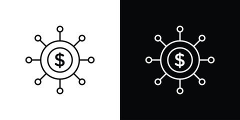 Business model icon vector illustration sign symbol. linear design