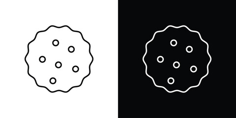 Biscuit icon vector illustration sign symbol. linear design