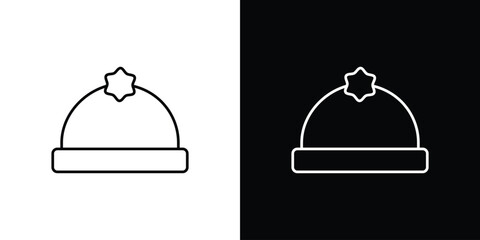 Beanie icon vector illustration sign symbol. linear design