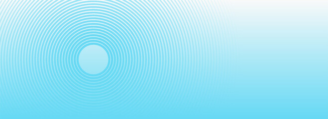 Blue gradient abstract banner template. Party events, web header. Vector circles minimal background for presentations.