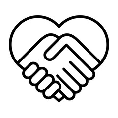 Obraz premium handshake with heart icon vector illustration