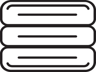 Sleek vector drawer organizer icon for interior layouts