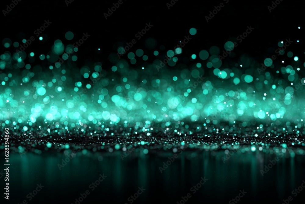 Aufkleber bokeh effect with turquoise and black colors creating a mesmerizing abstract background