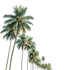 Obraz premium Palm trees against a dark background
