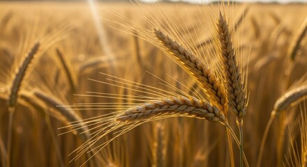 Golden Wheat Ears At Sunset