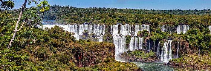 The Iguazu Waterfalls between Argentina and Brazil	
