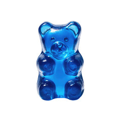 Vibrant blue gummy bear candy (2)