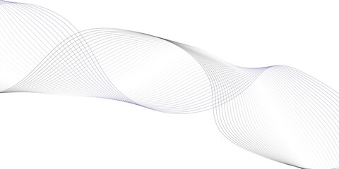 Abstract wave element for design. Digital frequency track equalizer. Stylized line art background. Vector illustration. Wave with lines created using blend tool. Curved wavy line, smooth stripe.