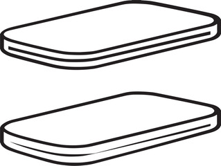 Modern floating shelf brackets icon in vector style