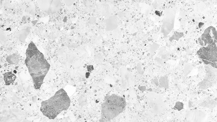 Black and white terrazzo marbled floor texture polished granite stone surface background high resolution top view for design. Wall terrazzo texture gray and black of stone granite white background