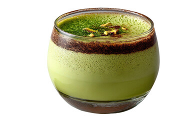 Pistachio Matcha Latte: Gourmet Green Tea Drink Recipe, Creamy Texture, Elegant Presentation, Food Photography, Beverage Visuals