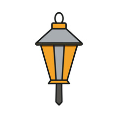 old lantern isolated on white