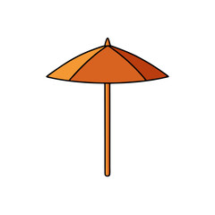 beach umbrella isolated on white