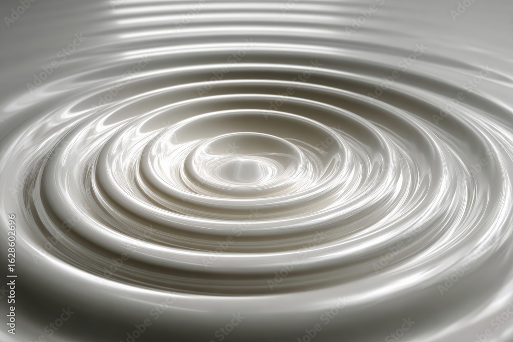 Aufkleber water ripples create concentric circles in a perfectly smooth surface under soft light illumination