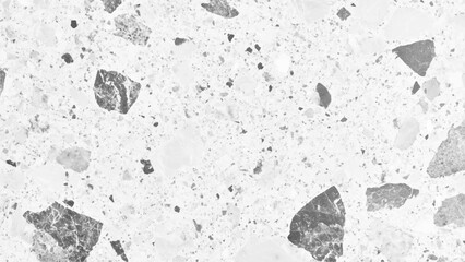 Black and white terrazzo marbled floor texture polished granite stone surface background high resolution top view for design. Wall terrazzo texture gray and black of stone granite white background