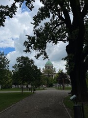 Belgrade, Serbia - June 25, 2024: A  walk on a summer day one of the city's central Pioneers parks, which arose on the site of a royal garden 