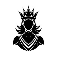 Obraz premium Majestic Queen wearing an ornate crown with flowing hair and regal attire