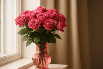 Elegant rose flower pot adds charm to modern home d&eacute;cor