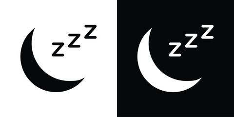 Sleep icon. simple glyph icon. Vector solid isolated black illustration.