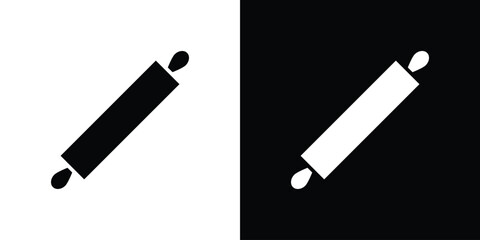 Rolling pin icon. simple glyph icon. Vector solid isolated black illustration.