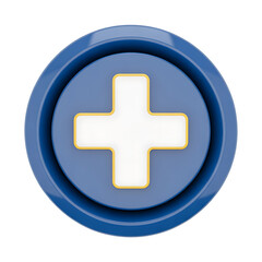 Fototapeta premium Discover modern healthcare solutions with a clean, medical plus symbol icon signifying health, wellness, and positive medical advancements