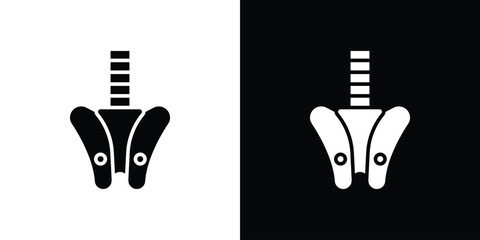 Pelvis icon. simple glyph icon. Vector solid isolated black illustration.