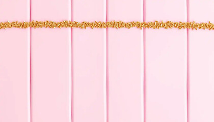 A cute pink and white striped seamless background pattern with floral borders and a heart for a baby shower invitation card